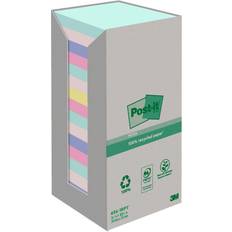 Office Supplies Recycled Notes 76x76mm Assorted Colours 100 Sheets Per Pad 16-pack