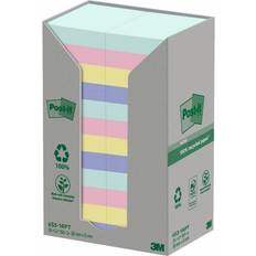 3M Post-it blok Recycled Notes 38x51mm i flere farver, 24 blokke