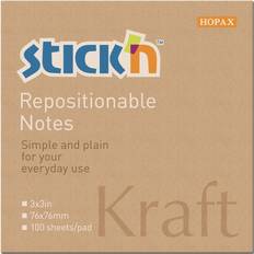 Brun Sticky Notes Stick'n Stick'N notes genbrugsblok