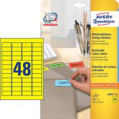 Avery Étiquettes Avery L6041 Jaune 21.2 x 45.7 mm 960 Unités (20 Feuille S) x 48 étiquettes