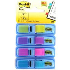 3M Post It Index Tabs 43x12mm 140 Sheets, Assorted