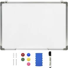 Whiteboard 90 x 60 vidaXL Magnetisk whiteboard vit 90x60 cm stål