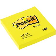 Yellow Calendar & Notepads 3M Post-it block 654NGU 76x76mm Neongul 6/fp