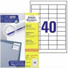 Avery 3657 Avery Avery-Zweckform 3657-200 Etiketter 48.5 x 25.4 mm Papper Vit 8800 st Permanent Universaletiketter 220 Papper DIN A4