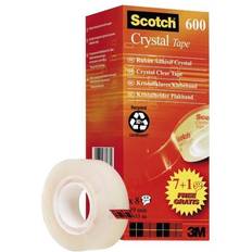 Cintas adhesivas de escritorio y dispensadores de cinta adhesiva Scotch Crystal Cinta Adhesiva 19 mm x 33 m Crystal 6-1933R8 Scoth