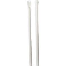 Diverse Sugerør med spade/ske Papir 125 stk Ø8x210 mm, Hvid