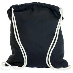 Effen kleur Gymsacks United Bag Store Cotton Drawstring Bag (One Size) (Black)