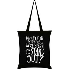 Blanco Bolsos de tela Grindstore Why Fit In When You Were Born To Stand Out Tote Bag Negro/Blanco/Varios colores