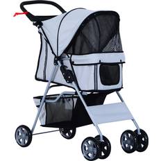 Pawhut Pets Pawhut 4 Wheel Pet Stroller Pram 45x97cm