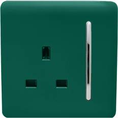 Trendi Switch 1G 13A Switched Socket Dark Green