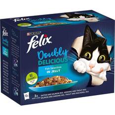 Purina Cat Food - Cats Pets Purina Felix Doubly Delicious Fish Selection Wet Cat Food 12x100g