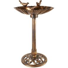 Kingfisher Traditional Bronze Effect Garden Bird Bath