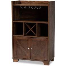 Shelves Liquor Cabinets Baxton Studio Carrie Liquor Cabinet 31.1x49.1"