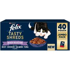 Pets Purina Felix Tasty Shreds Mixed Selection Jumbo Pack 40x80g