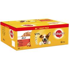 Pedigree Hundefoder - Vådfoder Kæledyr Pedigree Dog Pouches Mixed In Jelly 80 Mega Pack