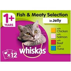 Whiskas Dogs Pets Whiskas 1+ Fish & Meat in Jelly Saver Pack: 96