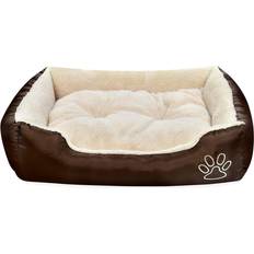 vidaXL Cama Para Perro Con Cojín Acolchado Tela Oxford Beige Talla XL