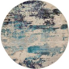 Blau - Rund Teppiche & Felle Nourison Celestial CES02 Blau, Beige