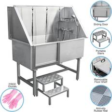 MonsterShop Grooming Bath Steel Pet Wash Station