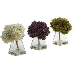 Interior Details Nearly Natural Silk Hydrangea Flower Arrangement Artificial Plant