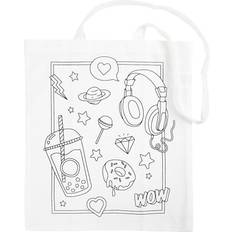 Hvite Stoffvesker Creativ Company Tote bag, size 38x42 cm, 130 g, white, 1 pc