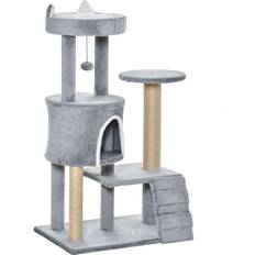 Cat scratching post Pawhut Cat Tree with Climbing Ladder Scratching Post Ball