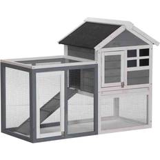 Pawhut hutch Pawhut Rabbit Hutch D51-088GY 920 626