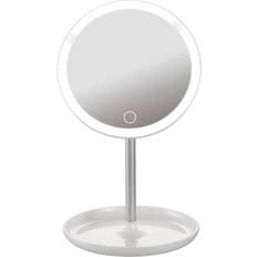 Standing mirror Platinet Round Makeup Mirror LED Light Standing