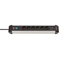 Brennenstuhl Grenuttak & Grenstøpsler Brennenstuhl 1391030610 Power strip switch) Silver-black PG connector 1 pc(s)