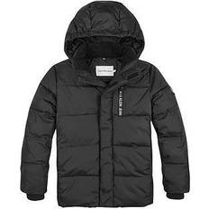 Kid's Hooded Puffer Jacket - Ck Black