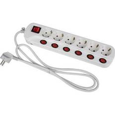 Electrical Accessories Heitronic 45191 Power strip switch) 6x White PG connector 1 pc(s)