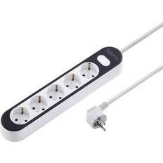 Power Strips & Extension Cords Sygonix SY-4538272 Power strip switch) 5x White, Black PG connector 1 pc(s)