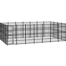 vidaXL Outdoor Dog Kennel Steel 25.8 mÂ²