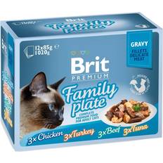 Brit Premium Kæledyr Brit Premium Cat Delicate Fillets in Gravy Family Plat 12x85