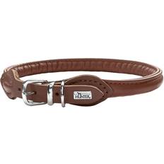 Hunter Dog Collar Round & Soft Brown S-M 45