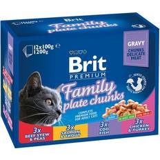 Brit Katter - Våtfoder Husdjur Brit Premium Bitar sås fisk & kött multipack