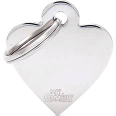 MyFamily Medaglietta Cuore MM.25x28 Ottone Cromato MFB21 Confezione