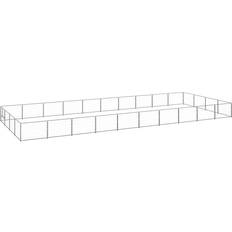 vidaXL Hundgård silver 40 m²