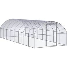 vidaXL Poulailler d'Extérieur 3x8x2 m Acier Galvanisé Cage