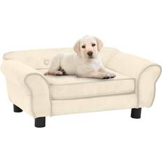 Hundsoffa vidaXL Hundsoffa naturvit 72x45x30 plysch