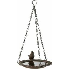 Tuinornamenten uitverkoop HI Vogelbad Hangend 20.5 cm Bruin