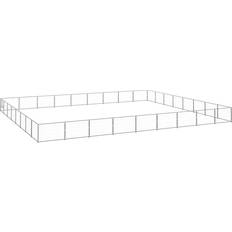 vidaXL Dog Kennel Silver 72 mÂ²