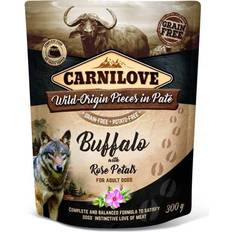 Rose petals Carnilove Dog Pate Pouch 300g Buffalo with Rose Petals