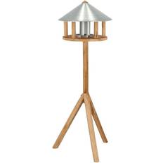 Esschert Design Casetta Per Uccelli Con Silo E Tetto Rotondo In Zinco - Multicolore