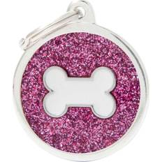 ELDORADO Pink Big Glitter Circle White Bone