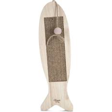 Designed by Lotte Tiragraffi a Forma di Pesce Coddy 75x17x2 cm in Legno - Beige