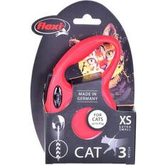 Kissa - Kissankaulapannat ja -taluttimet Lemmikit Flexi New Classic Cat XS 3 m Punainen