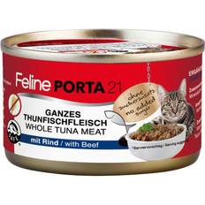Porta 21 Feline 12 x 156 g - Tonno con Manzo