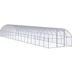 vidaXL Gallinero De Exterior De Acero Galvanizado 3x16x2 M