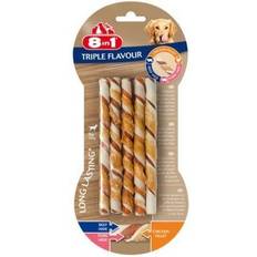 8in1 Triple Flavour Twisted Bastoncini da Masticare Snack Per Cane - 3 x 10 pz